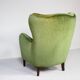 Danish lounge chair in green velvet, 1950s