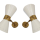 Paire d'appliques diabolo blanc