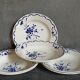 Six "grandma" plates of gien with blue flowers
