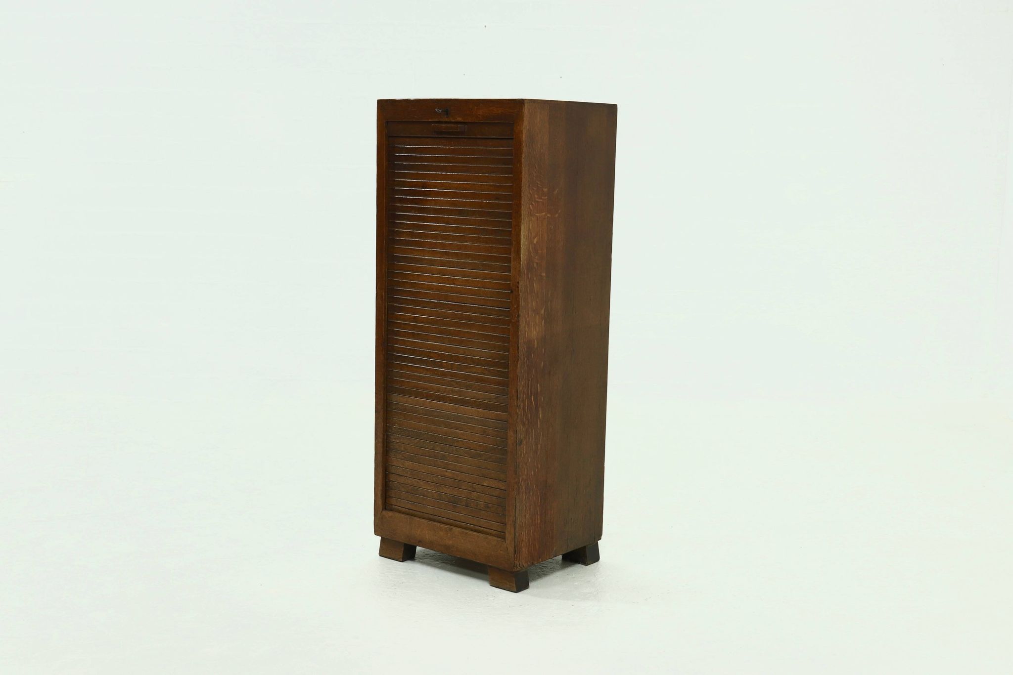 Amsterdam School Art Deco Tambour Door Cabinet 1920s