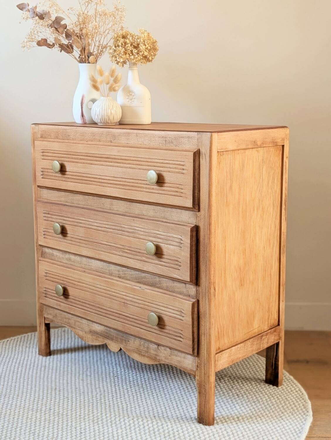 Renovated vintage 1950s chest of drawers.