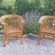 Fauteuils en osier ou rotin