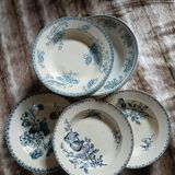 10 antique deep plates in ironstone