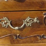 Coffin-style chest of drawers in walnut