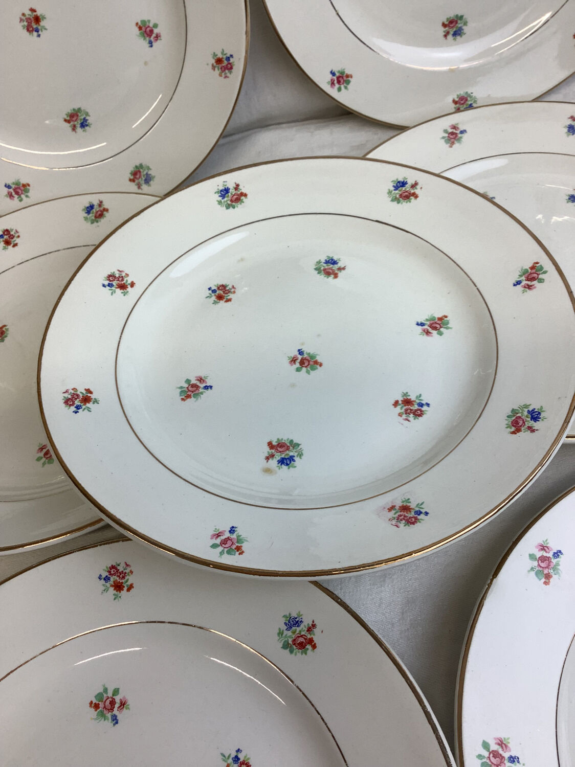 Vintage flat plates made in France Digoin