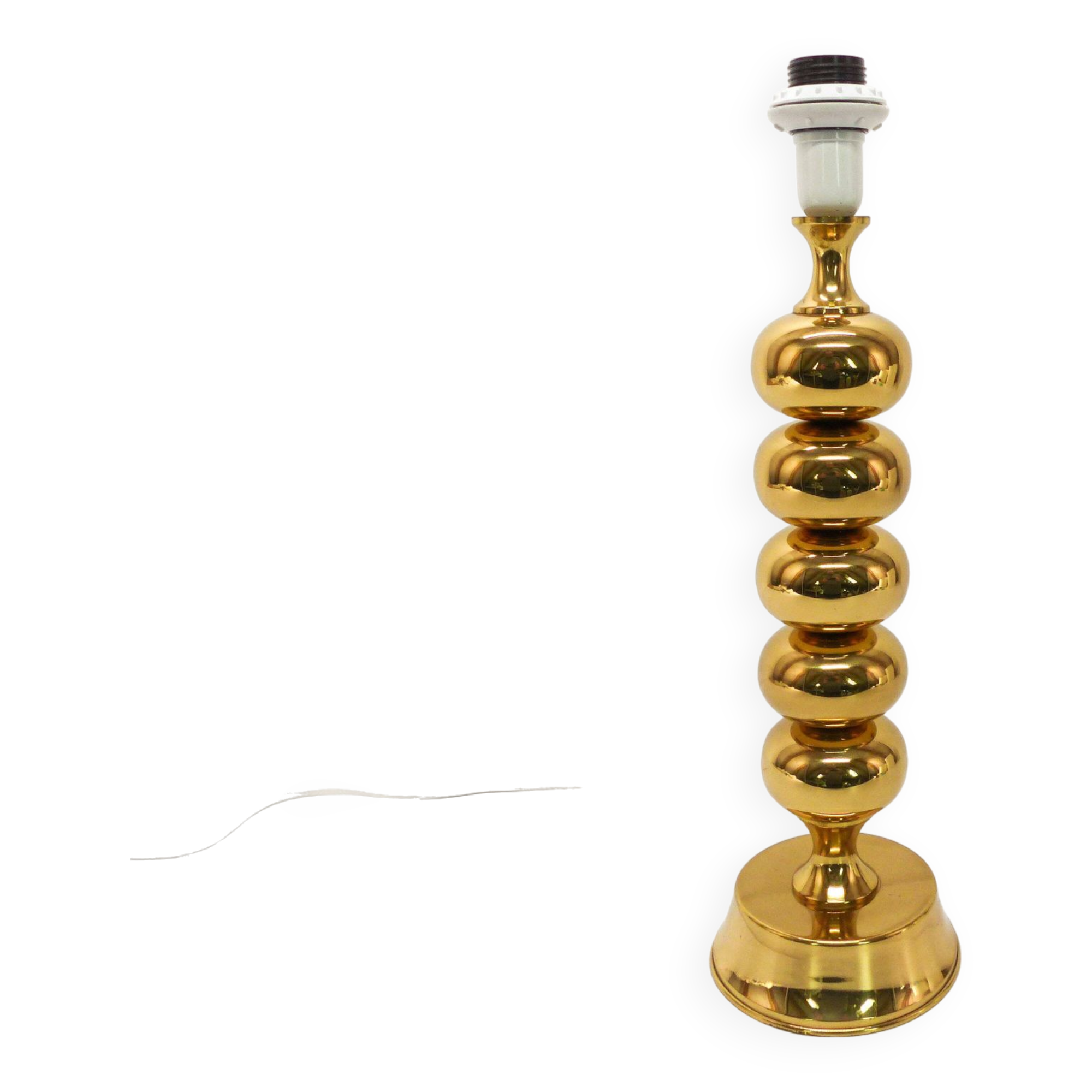 ENCO 1960 Scandinavian gilded brass ball lamp base
