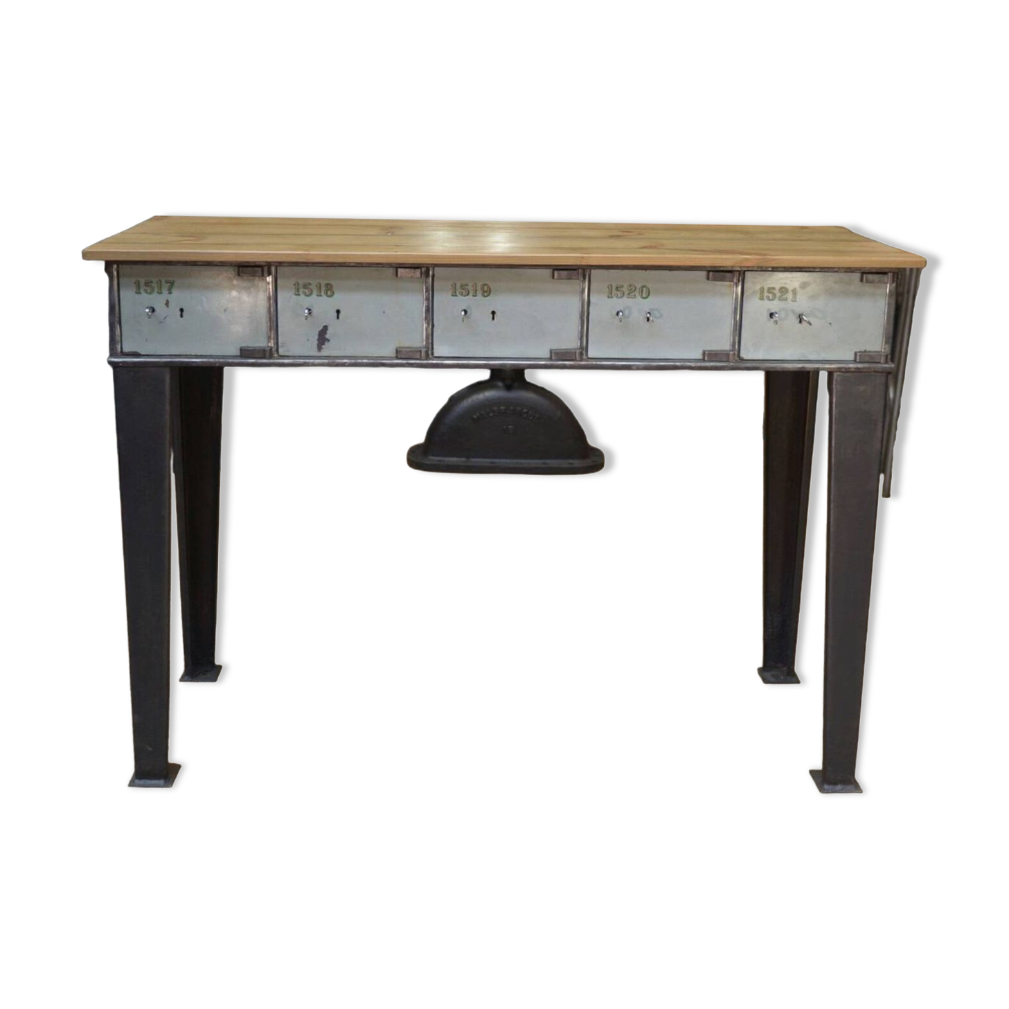 Console furniture from the Banque de France metal 1950