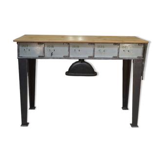Console furniture from the Banque de France metal 1950