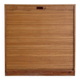 Vintage tambour cabinet - archive in oak