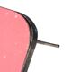 bistro table, red formica tray, black steel compass feet