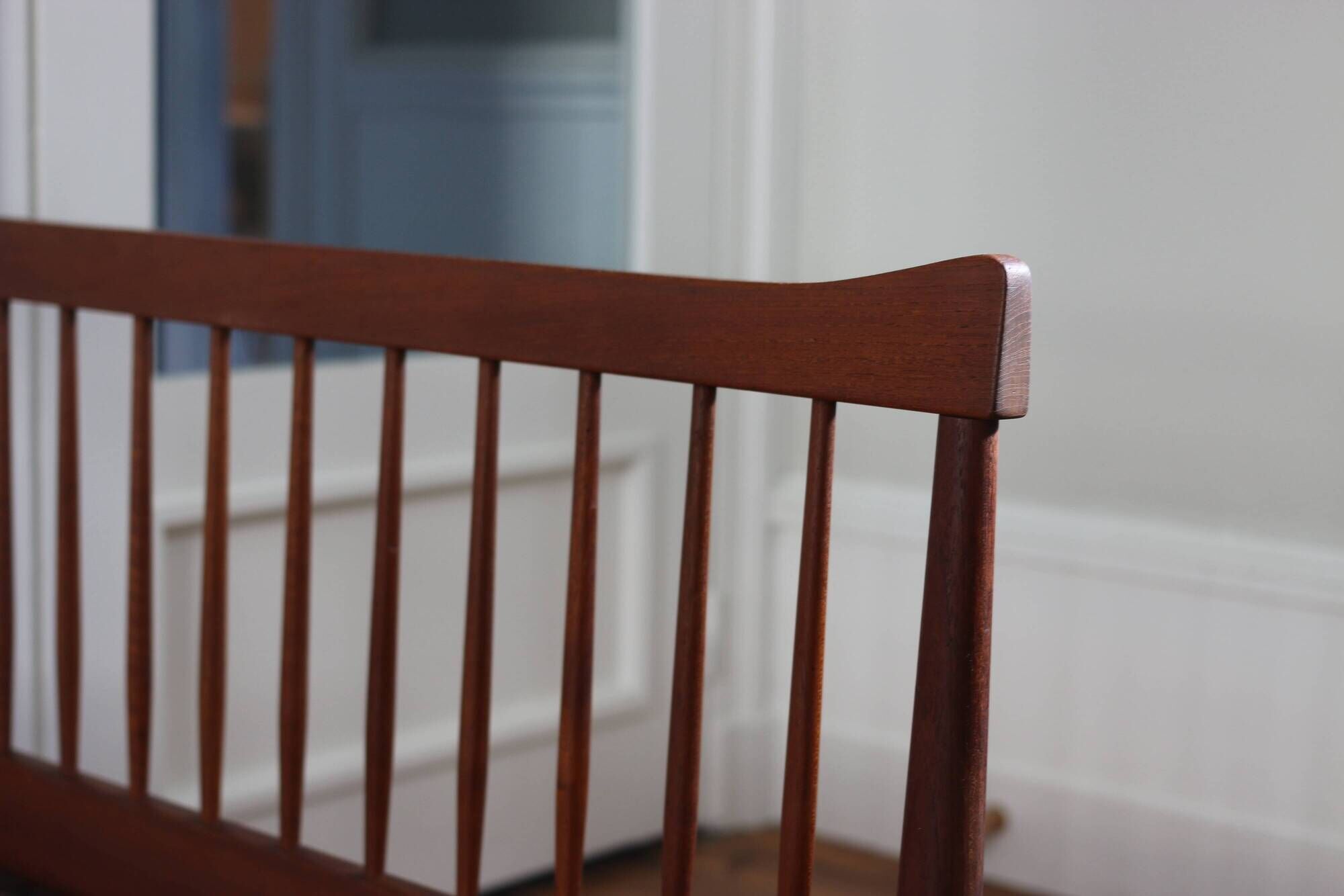 Vintage Scandinavian teak bed, Denmark 1960.