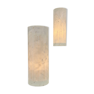 Gruppo NP2 Pair of table lamps in Calacatta Marble