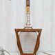 Vintage tennis racket with wooden press