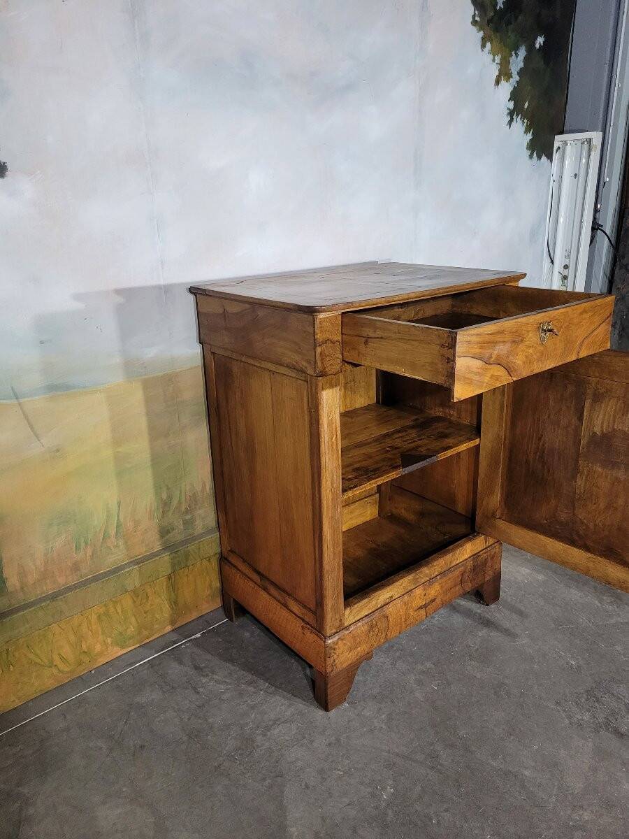 Grand confiturier en noyer Louis Philippe, buffet une porte