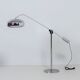 Chrome space age floor lamp from the 70s with adjustable rod arm