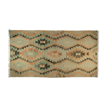 Anatolian handmade kilim rug 388 cm x 195 cm