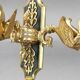 Pair of gold bronze wall lights in Empire style with three lights "Lucien Gau"