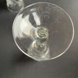Champagne flutes, cut crystal, bohemian