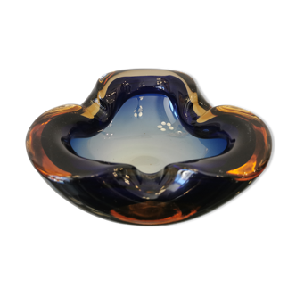 Empty glass ashtray pocket from Murano, Italy, 1960