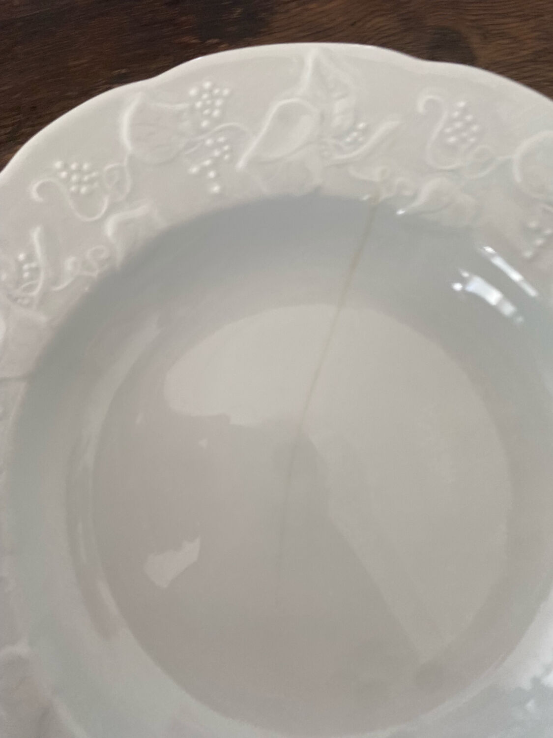 Deep porcelain plates