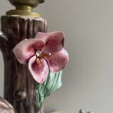 Pair Italian porcelain table lamps by Capodimonte