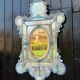 Miroir vénitien en verre de Murano, en camaïeu de bleu, vers 1880