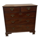 Mahogany chest of drawers, opening 5 drawers in 4 rows and fitted with brass handles.