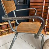 Old Mullca school chair with armrests