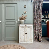 Petit buffet parisien patine blanche (rénové)