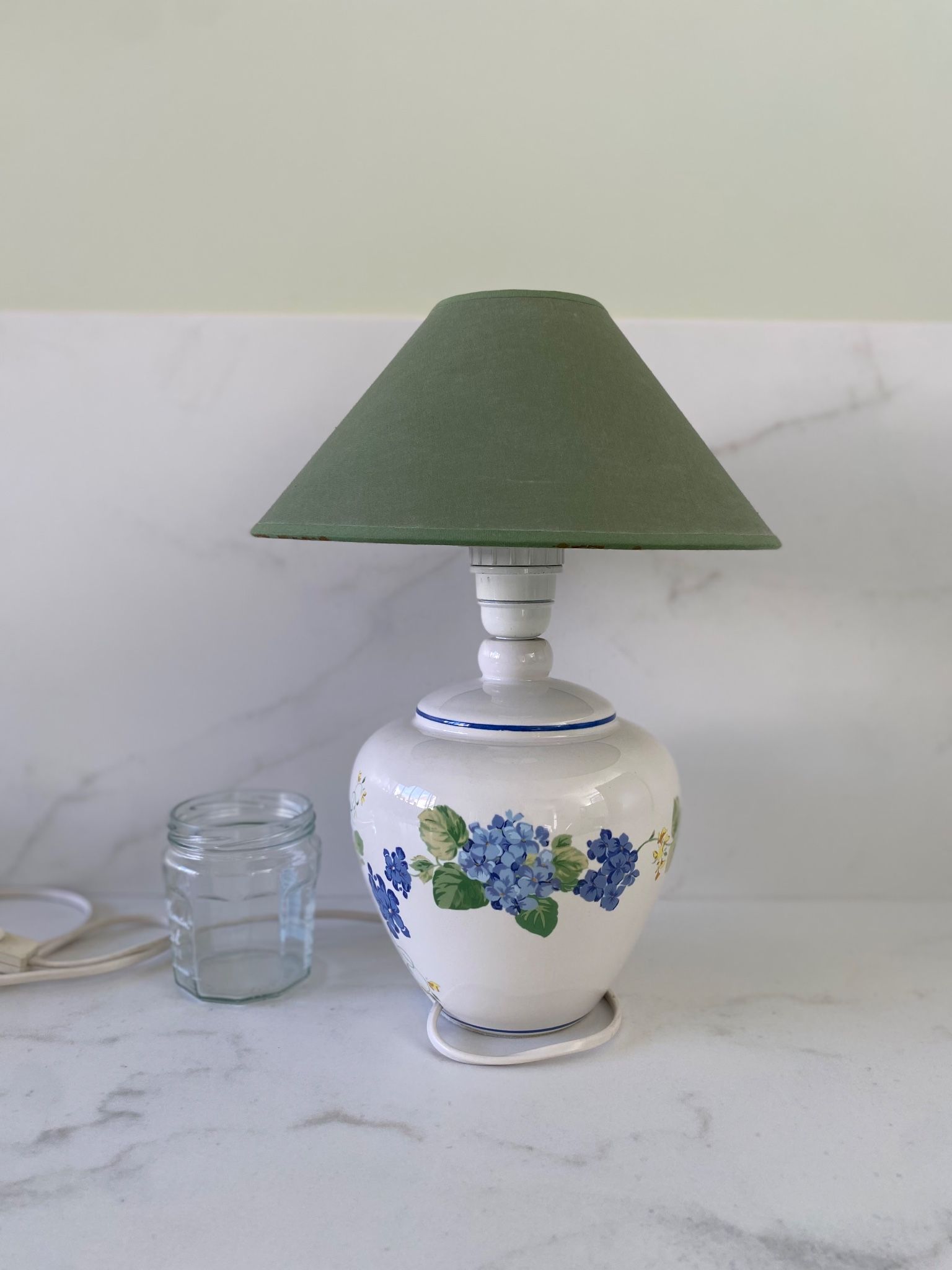 "Hortensia" table service from Luneville, earthenware, 80 pieces