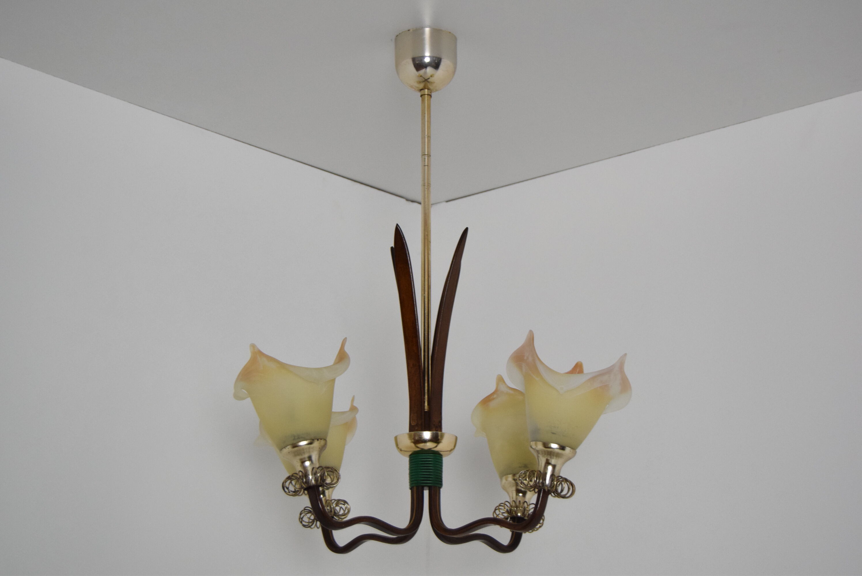 Mid-century Wood Chandelier 1970‘s