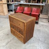 1960s rattan chest of drawers