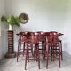 Set of 8 high bistro stools