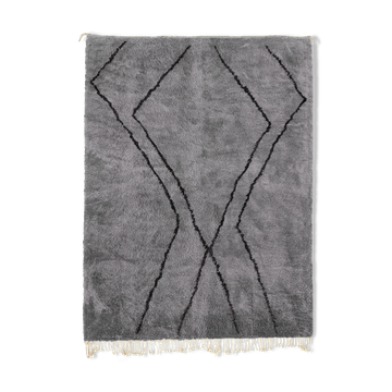 Tapis marocain moderne gris art contemporain 150x240cm