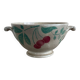 Earthenware bowl, café au lait bowl, antique, France, cherries.
