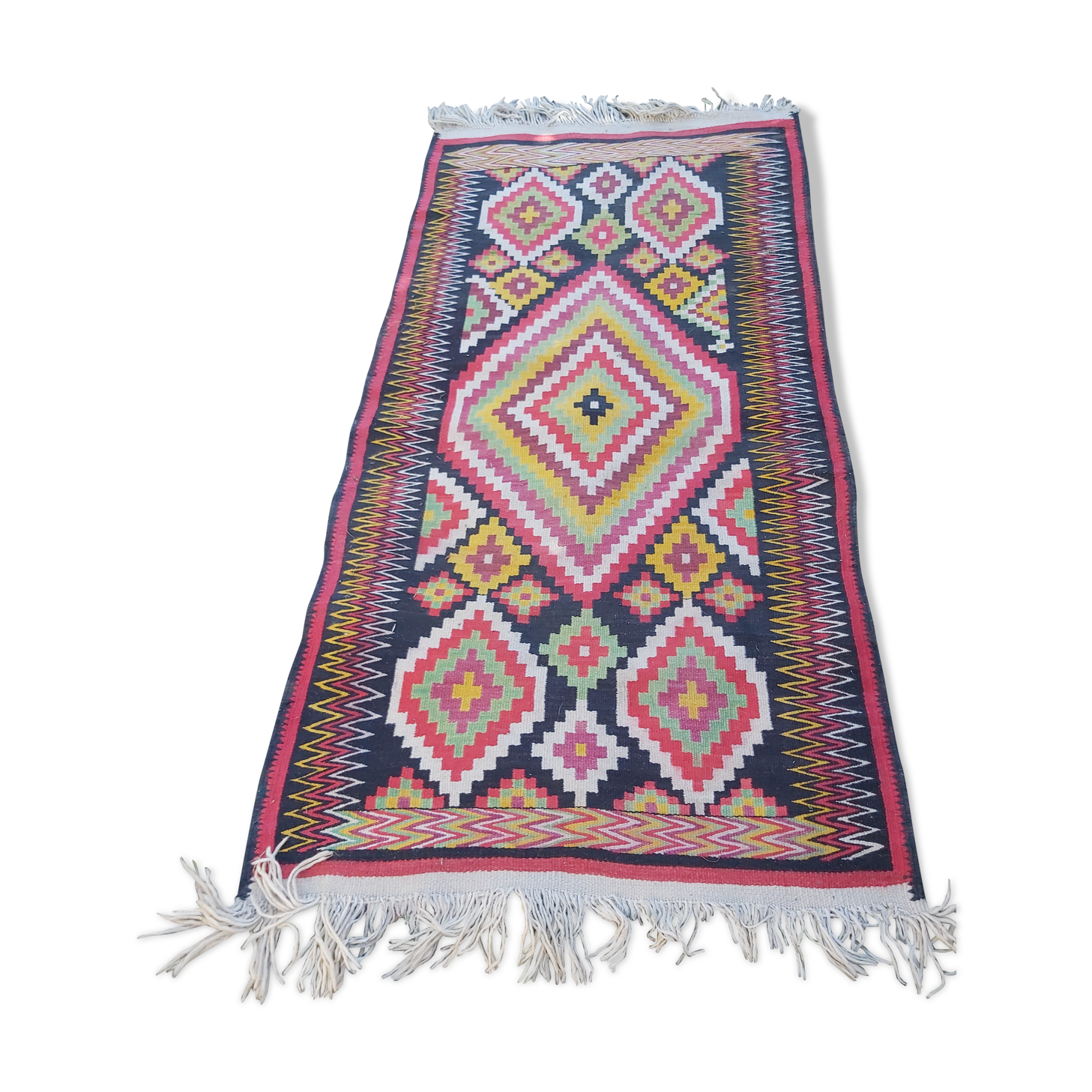 Berber kilim in hand-woven wool 120x260cm