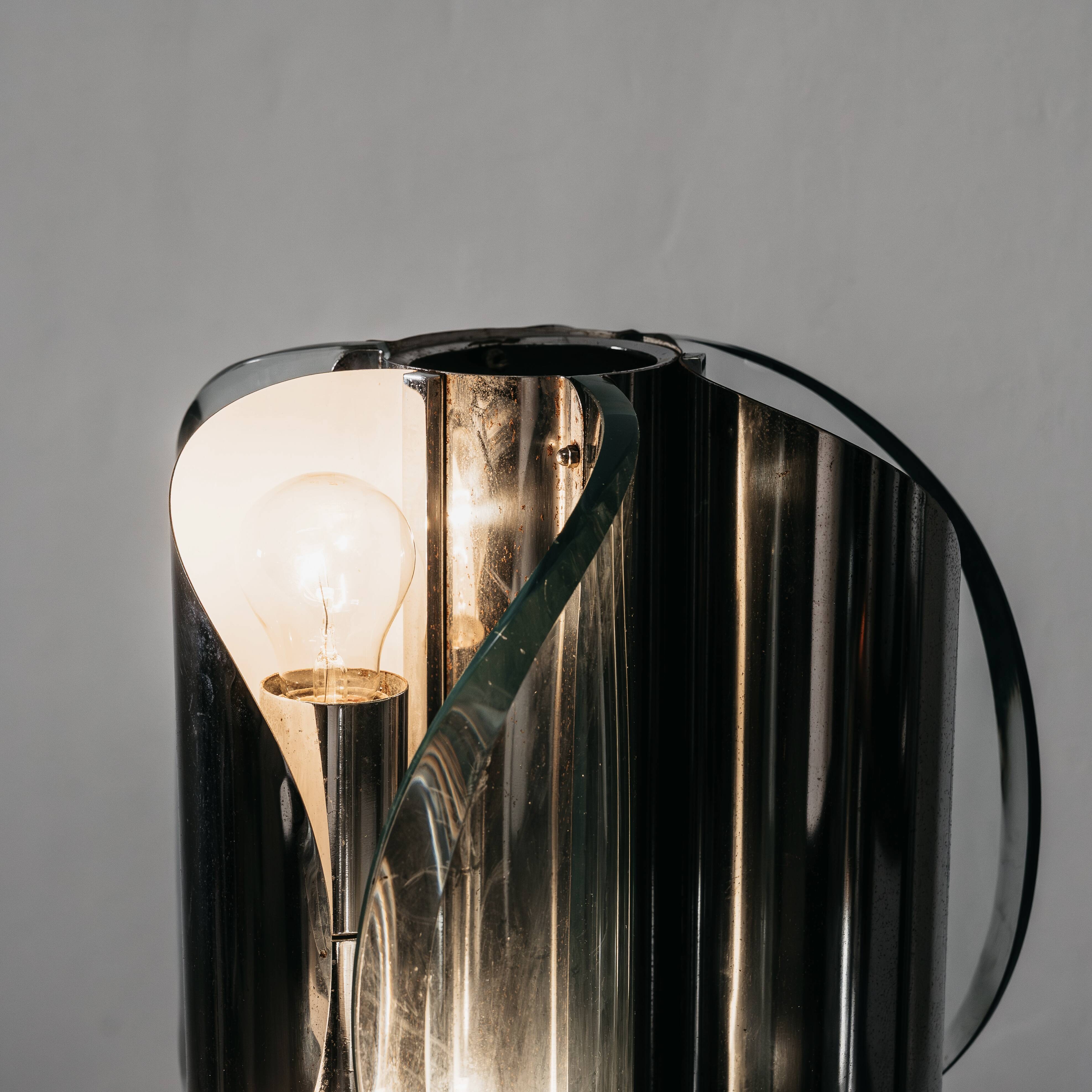 Lampada Da Pavimento Stile Fontana Arte Vintage Design 1970’s Modernar