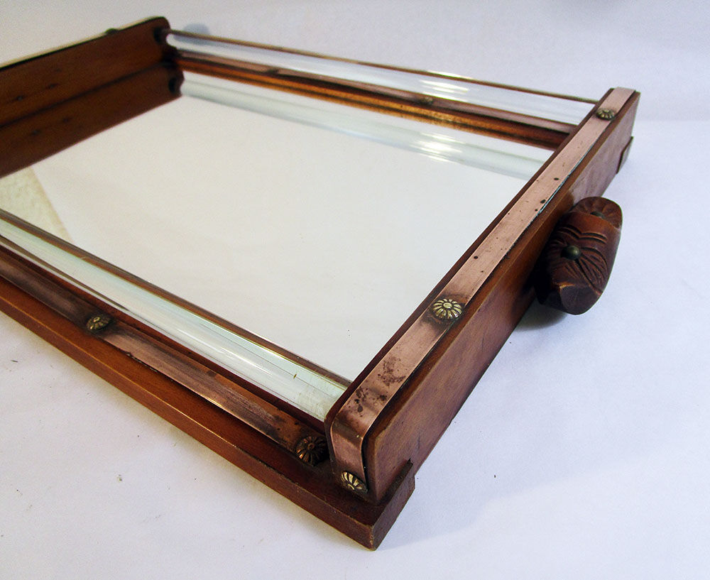 Plateau miroir et bois