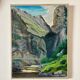 Oil painting on canvas "Cliff and River" No. 44