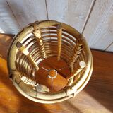 Rattan lamp foot