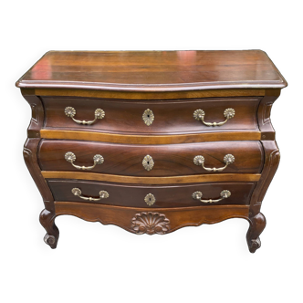 Louis XV style curved chest of drawers