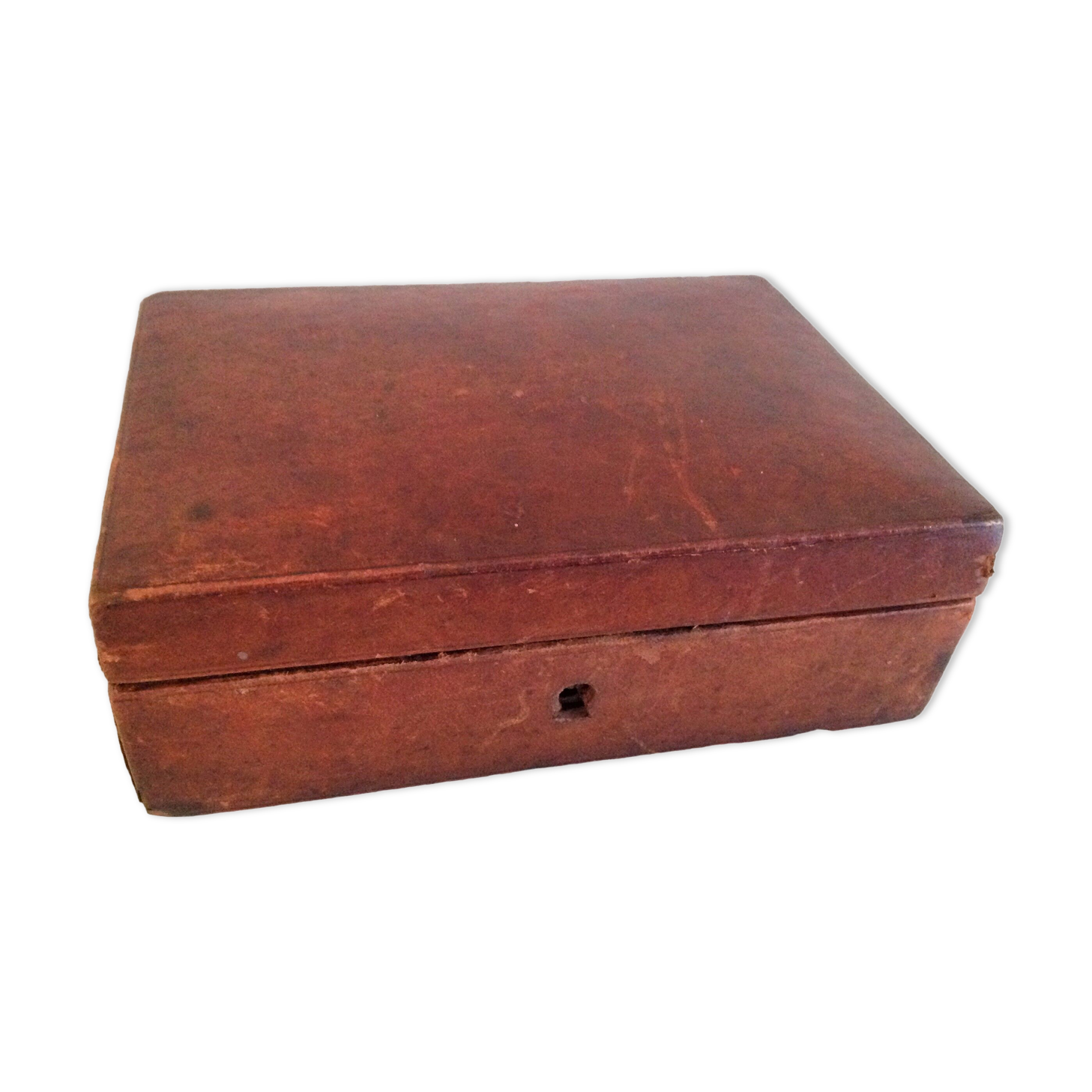 Brown / vintage leather box 40s-50s