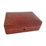Brown / vintage leather box 40s-50s