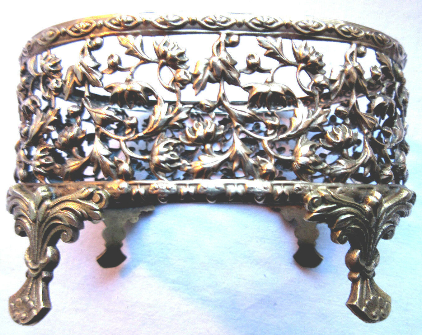 Small table jardiniere, cobalt blue crystal and napoleon iii gilded bronze support