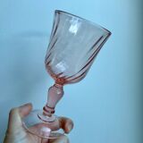 Set of 5 pink wine glasses 50s
