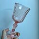 Set of 5 pink wine glasses 50s