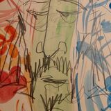 Watercolor by Pietro Soriani, pencil on paper, 2000s