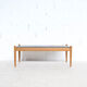 Scandinavian coffee table oak and slate 60's