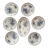 Assiettes plates et plat terre de fer sarreguemines u c modèle flore