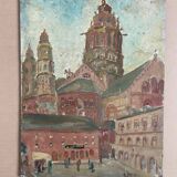 Painting signed Mainz Cathedral 1925